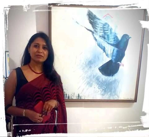 Portrait painting by Swagata Bose
